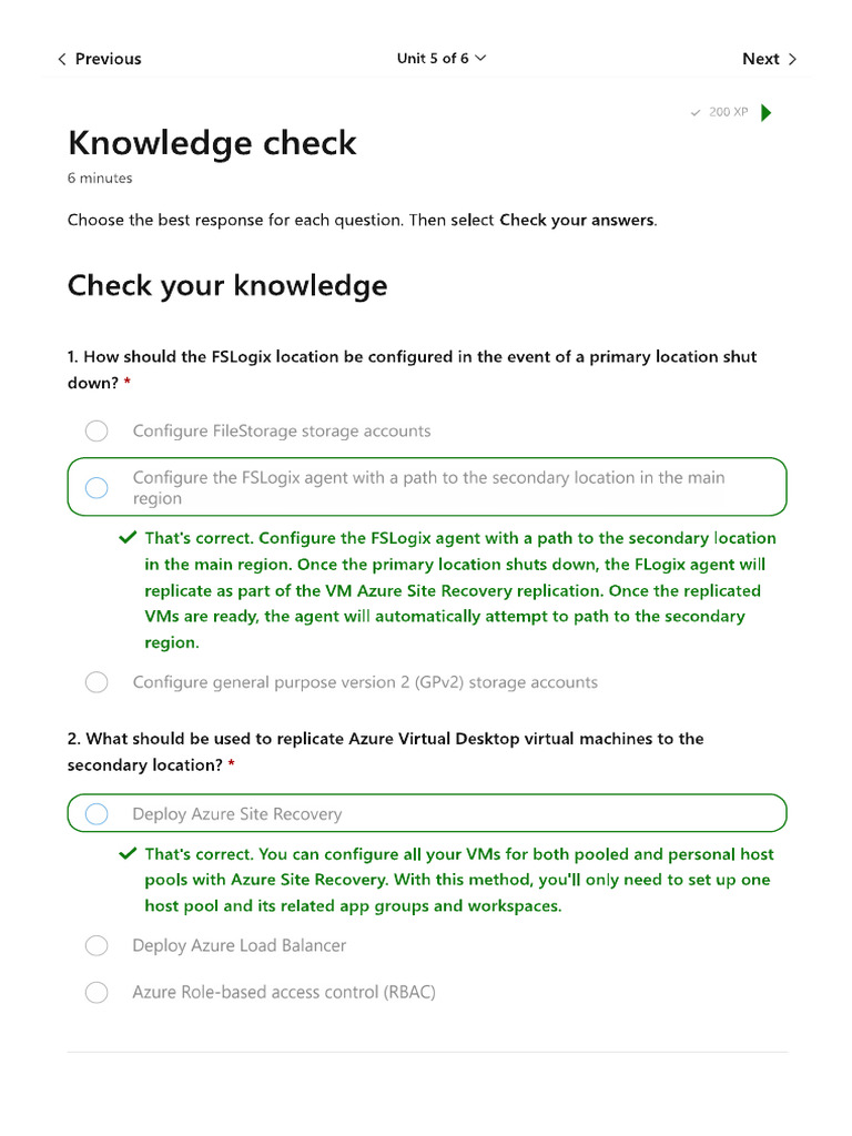 Knowledge Check - Training - Microsoft Learn | PDF