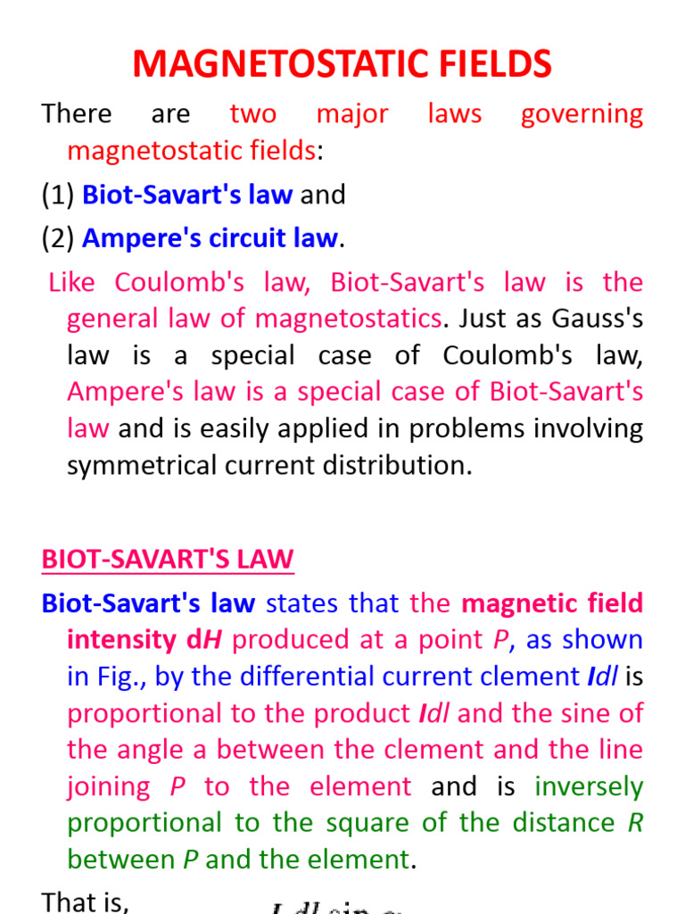 Understanding Magnetostatic Fields | PDF | Waves | Maxwell's Equations