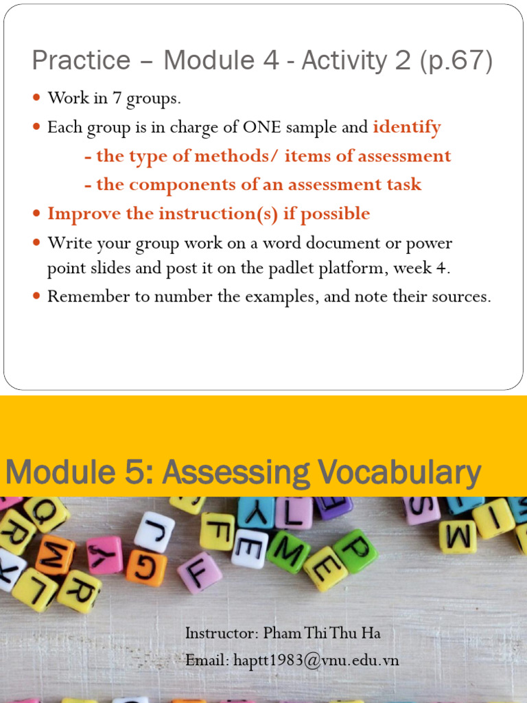 Vocabulary Assessment Strategies for EFL | PDF | Vocabulary | Word