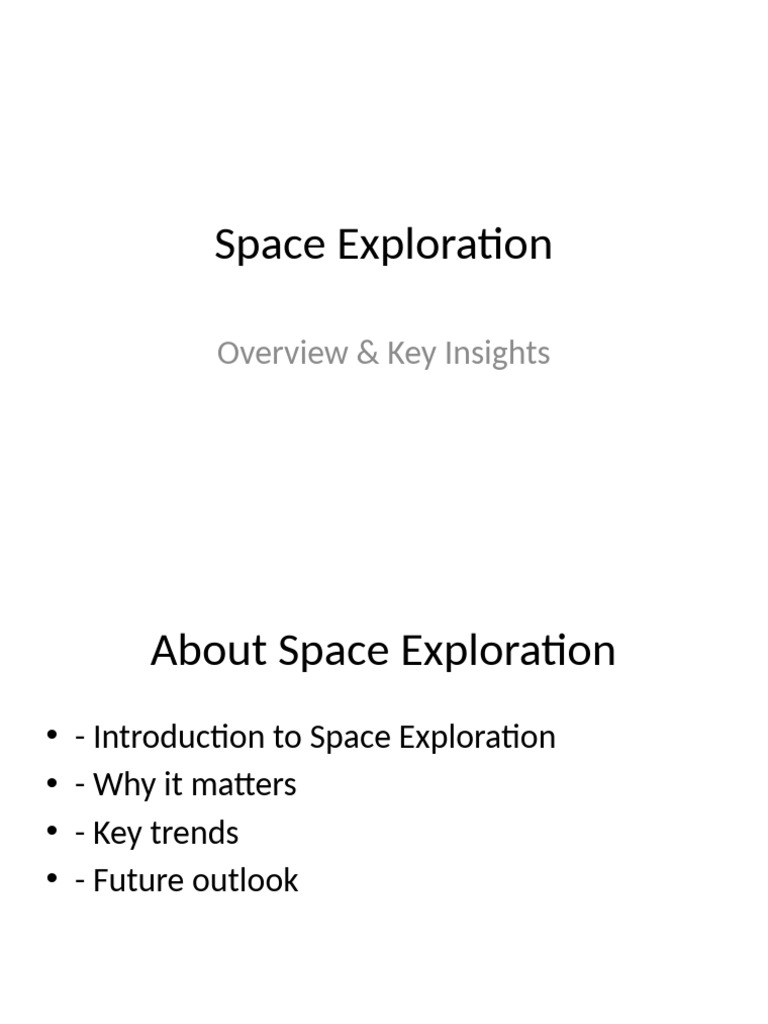 Space Exploration | PDF