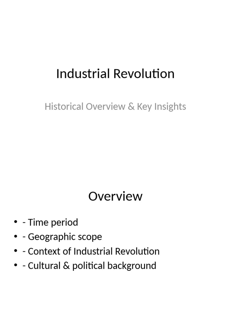 Industrial Revolution History | PDF