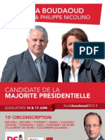Flyer 5 Priorités de Farida BOUDAOUD, Candidate Aux Législatives Dans La 13e Circonscription Du Rhône, 10-17 Juin 2012