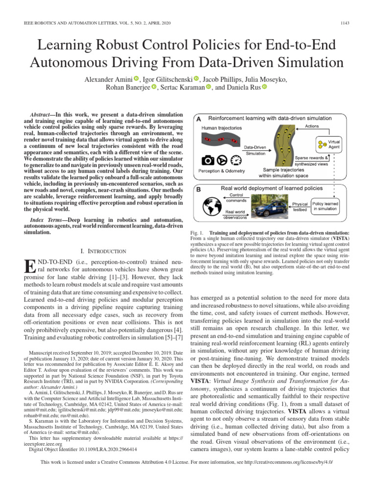 Robust Control for Autonomous Driving | PDF | Simulation
