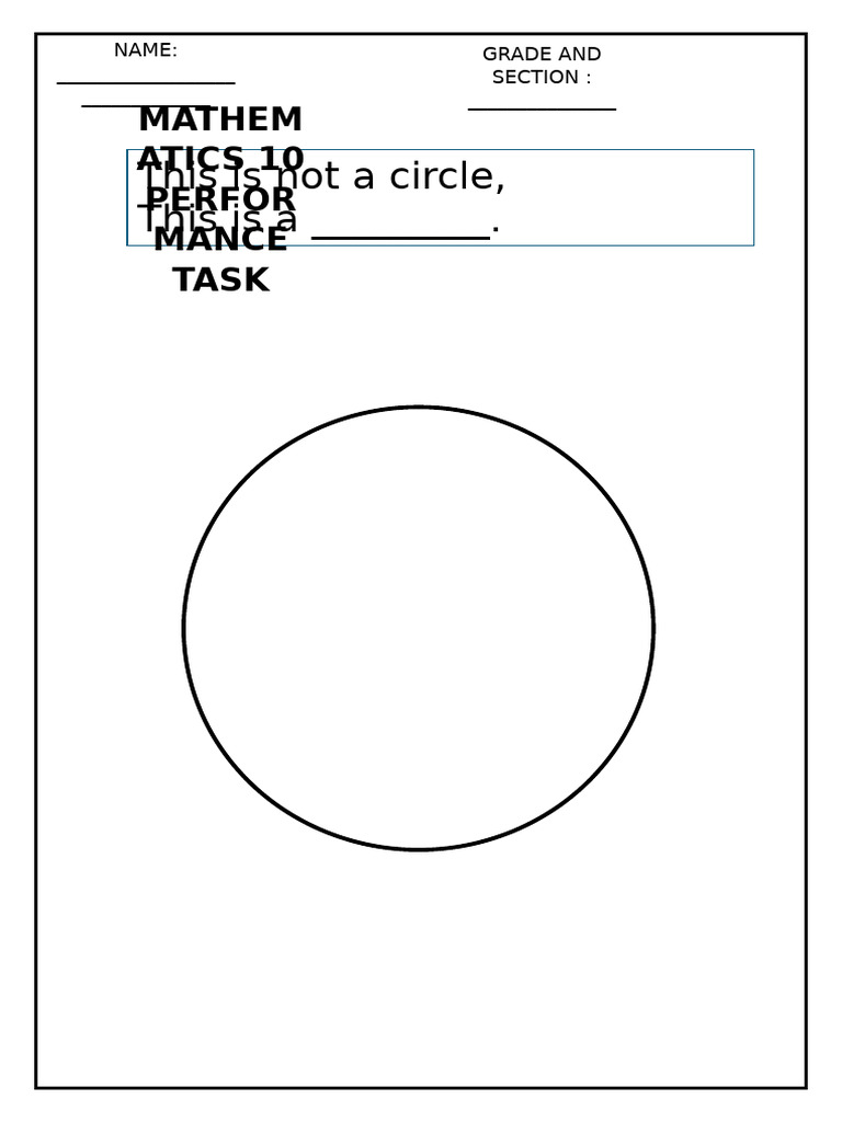 Mathematics 10 Performance Task Guide | PDF