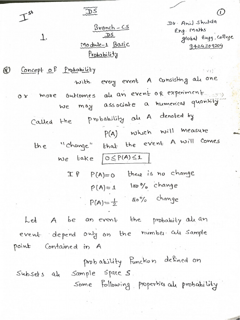 IPS Notes Part 1 | PDF