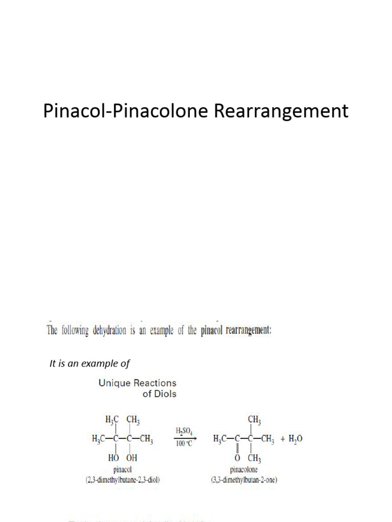 Pinacol-Pinacolone Rearrangement | PDF