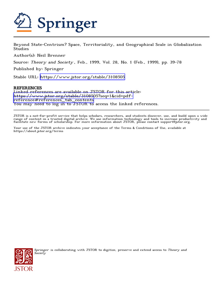 Rethinking Space in Globalization Studies | PDF | Globalization ...