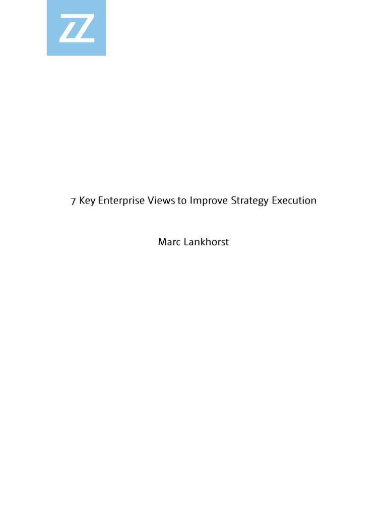 7 Key Enterprise Views To Improve Strategy Execution | PDF