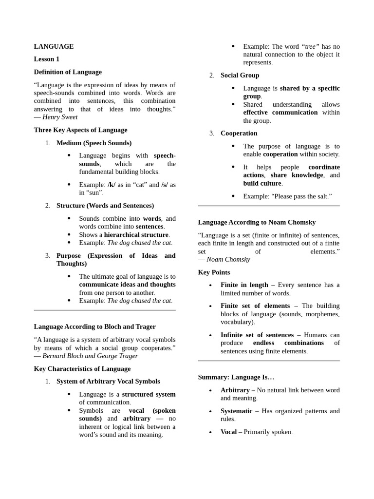 Understanding Language Fundamentals | PDF | Word | Semantics
