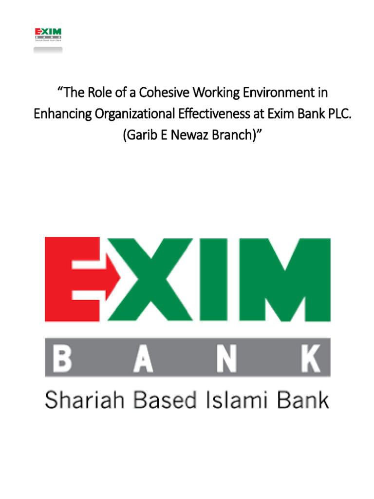 Cohesive Work Environment at Exim Bank | PDF | Banks | Inflation