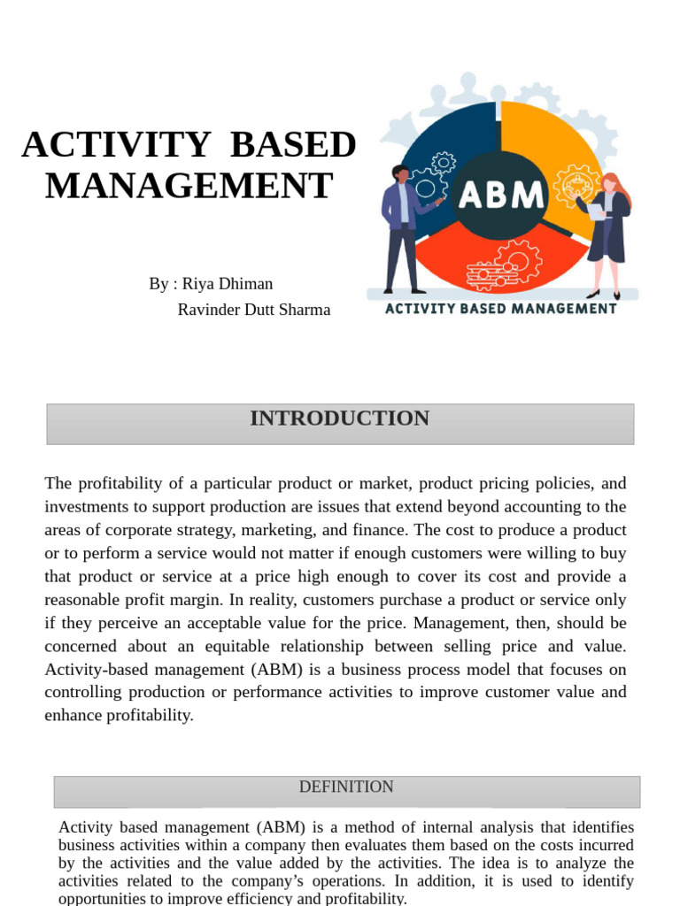 Defining Activity-Based Management | PDF | Cost Accounting | Business ...