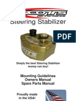 Steering Stabilizer: Mounting Guidelines Owners Manual Spare Parts Manual