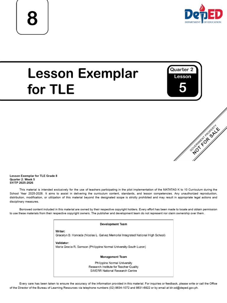 TLE Grade 8 Aquaculture Lesson Plan | PDF | Angling | Fishing Rod