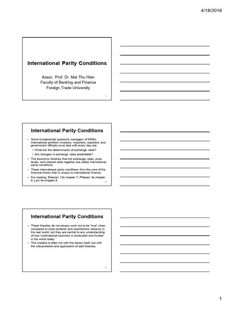 Understanding International Parity Conditions | PDF | Purchasing Power ...