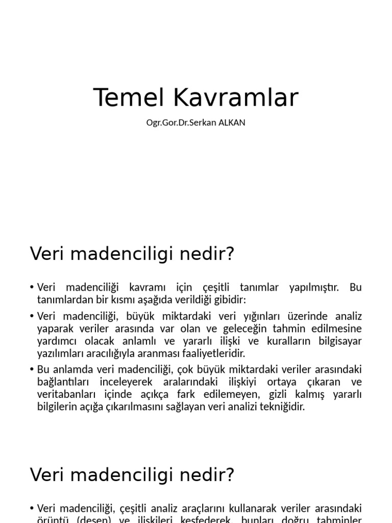 Temel Kavramlar | PDF