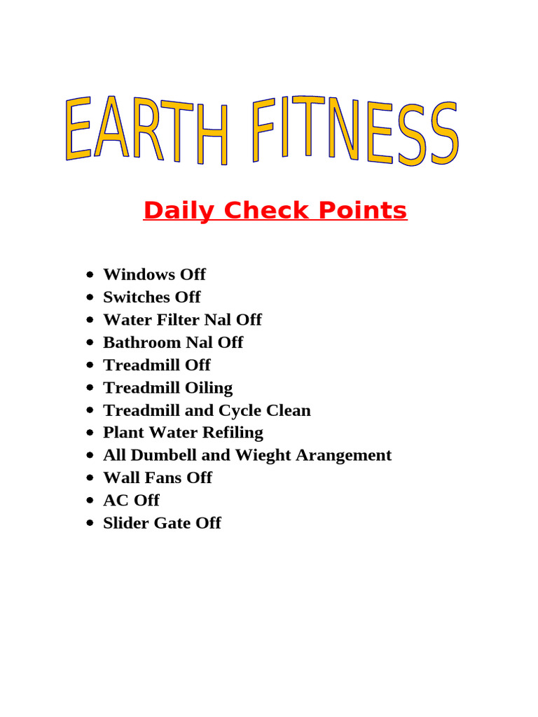 Gym Timing | PDF