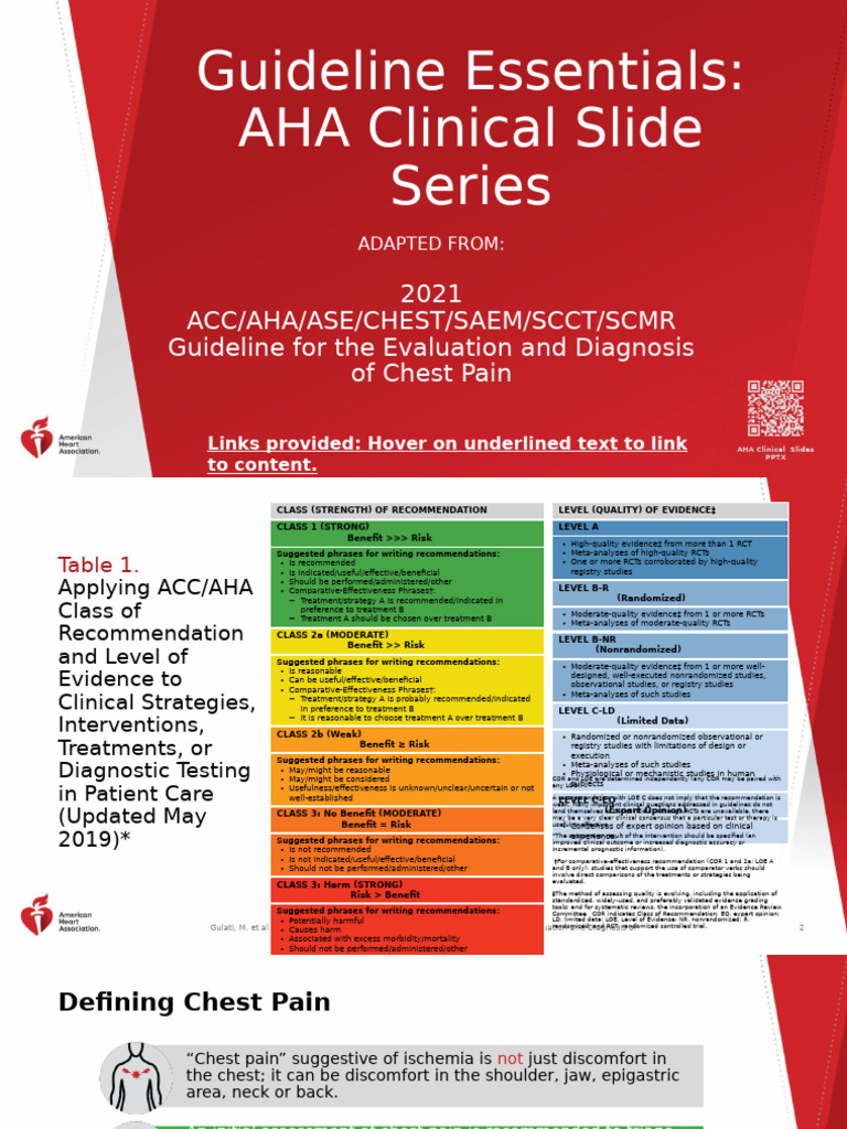 AHA Guidelines for Chest Pain Diagnosis | PDF | Myocardial Infarction ...