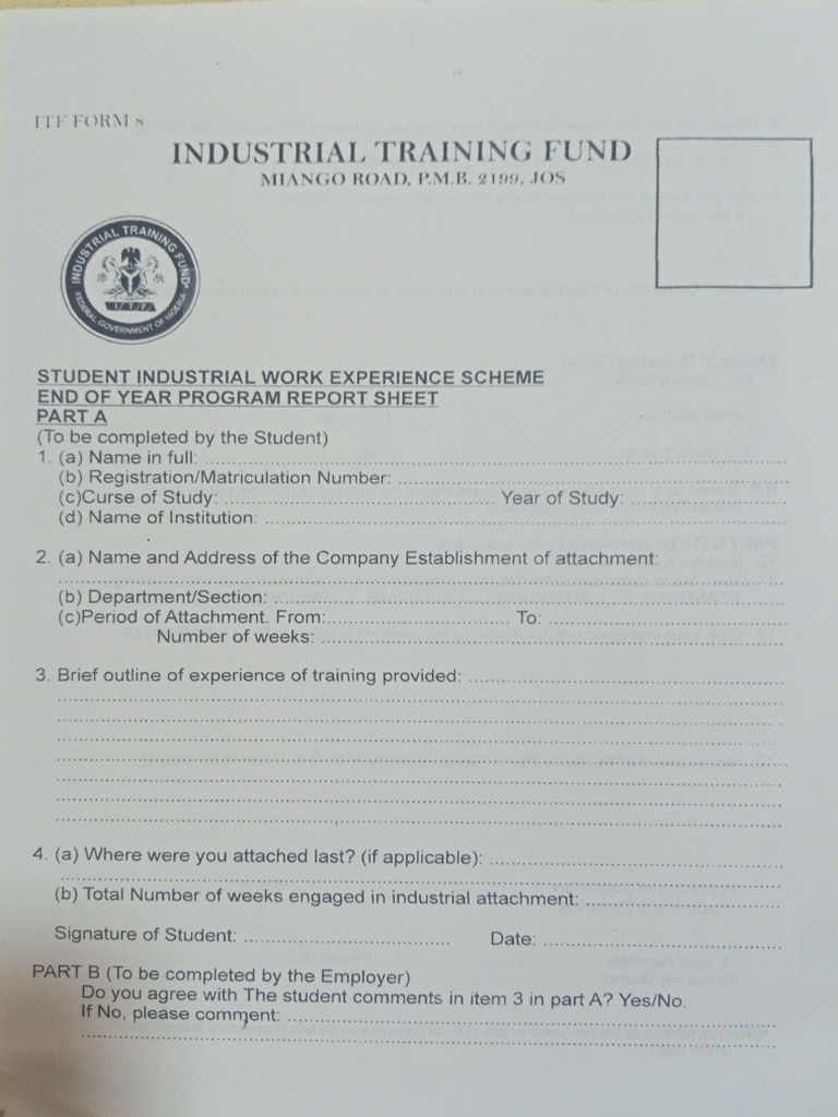 ITF 8 Form | PDF