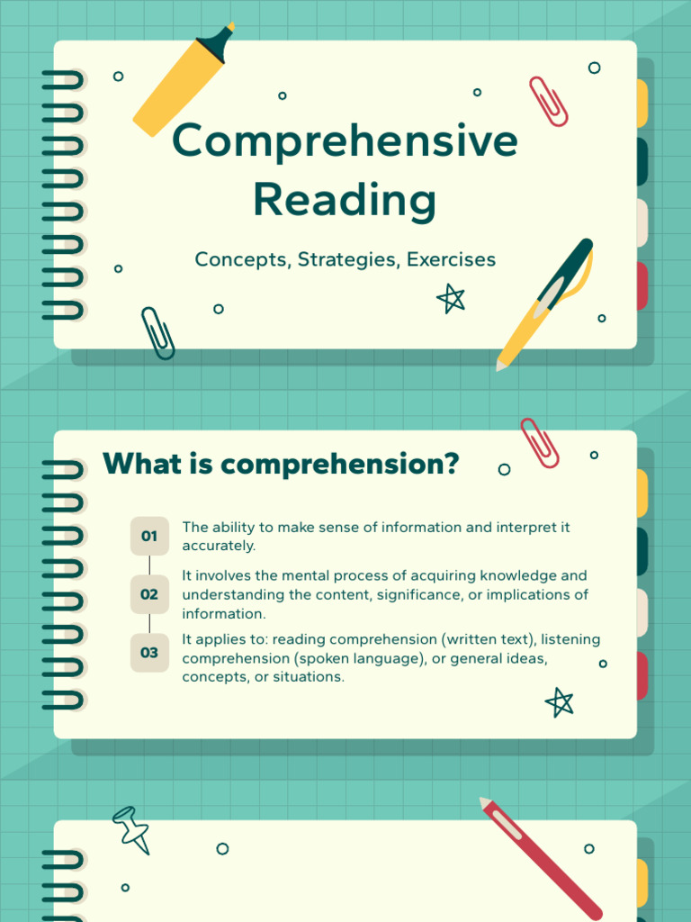 Comprehensive Reading Strategies & Exercises | PDF | Reading ...