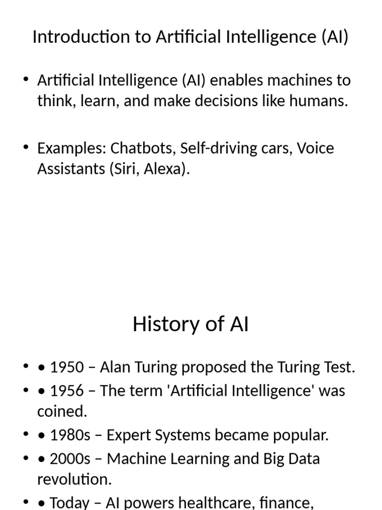 Overview of Artificial Intelligence Concepts | PDF | Artificial ...