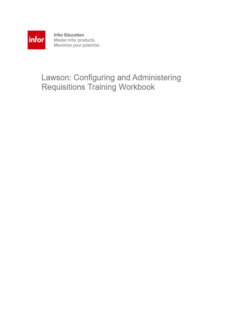 Infor Lawson Requisitions Training Guide | PDF | Window (Computing ...