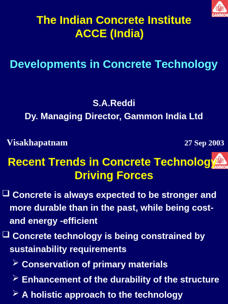 Recent Advances in Concrete Technology | PDF | Concrete | Cement