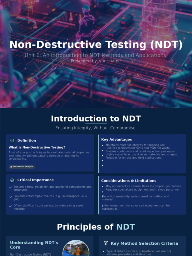 NDT Methods and Applications Overview | PDF | Nondestructive Testing ...