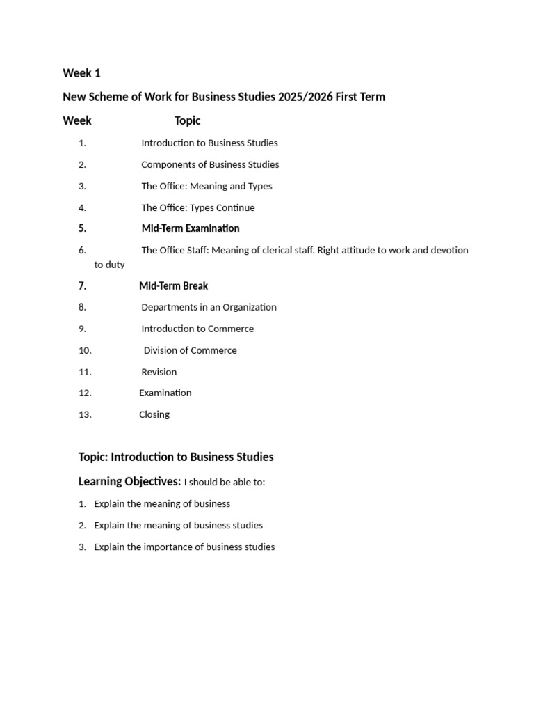 Notes and Slides For. Week 1 and 2 Business Note | PDF | Business | Goods