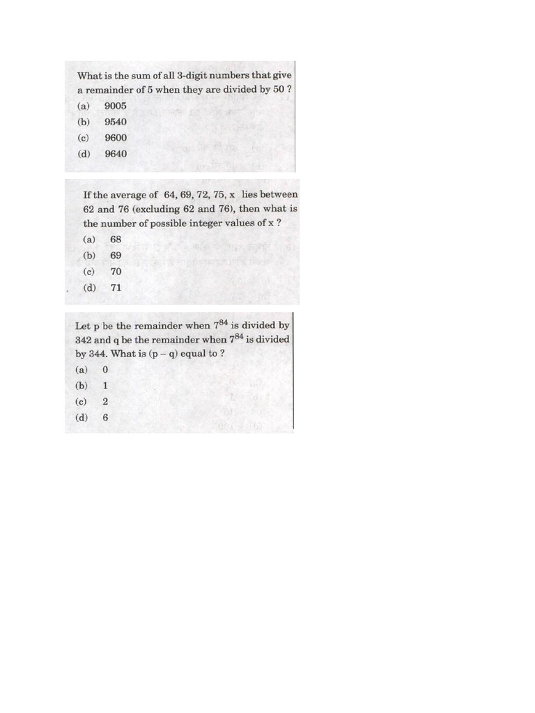 Set-4 of Maths Questions | PDF