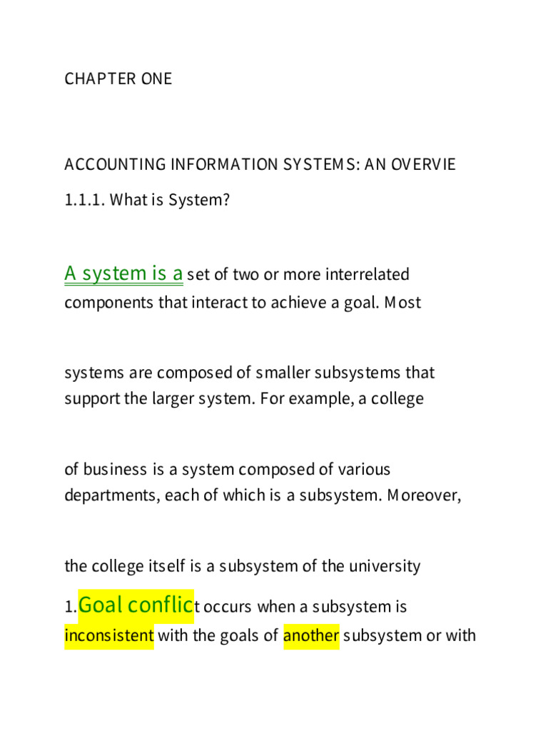 Overview of Accounting Information Systems | PDF
