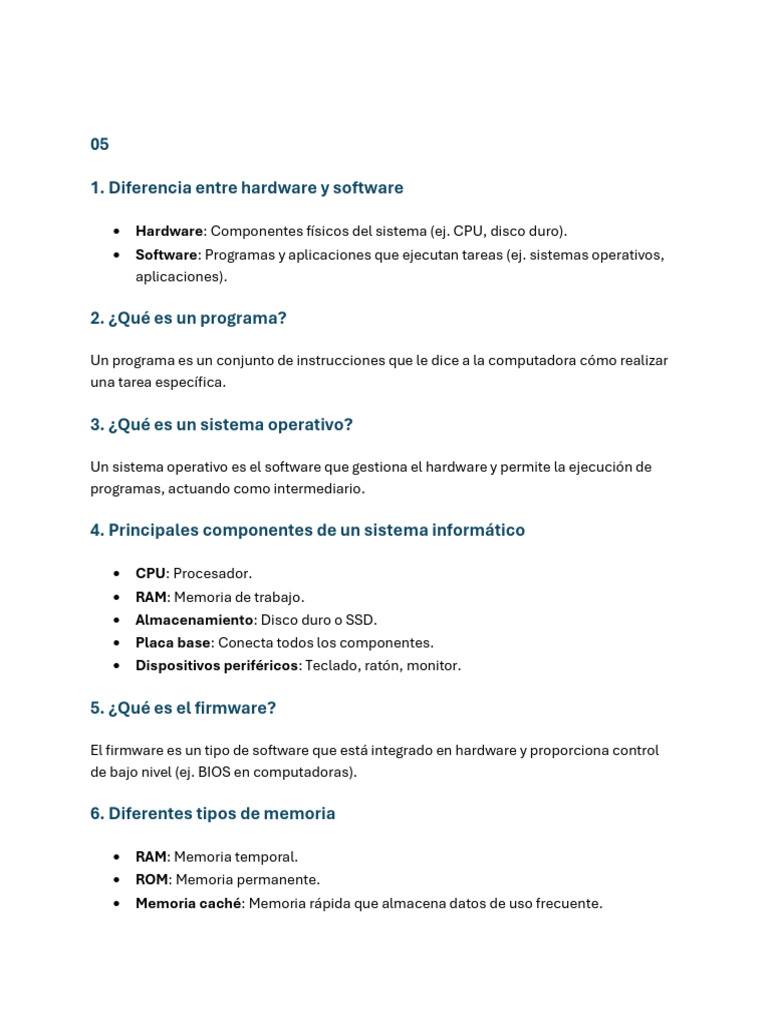 Task 05 06 07 | PDF | Hardware de la computadora | Sistema operativo