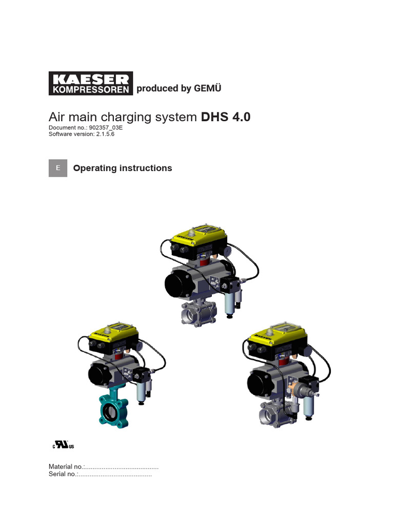 Air Main Charging System: Produced by GEMÜ | PDF | Valve | Silicone