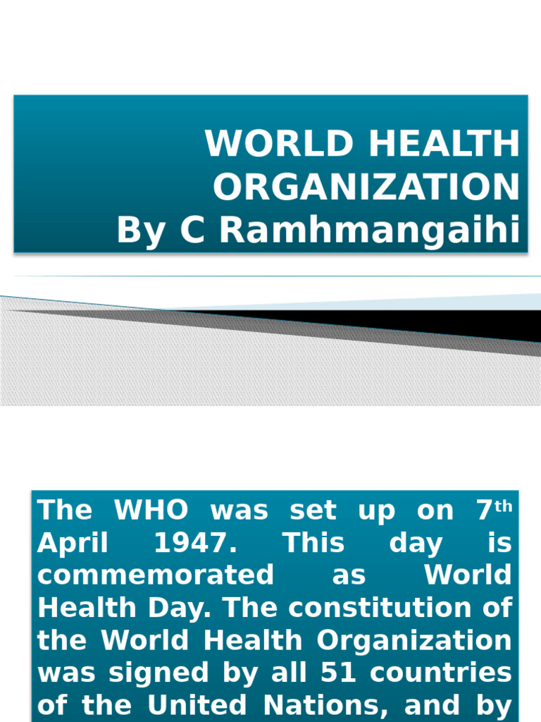 World Health Organization | PDF | World Health Organization | Medicine