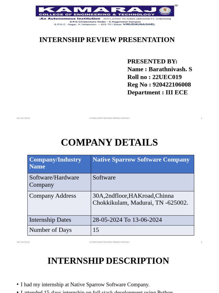 Full Stack Development Internship Review | PDF | Databases | Websites