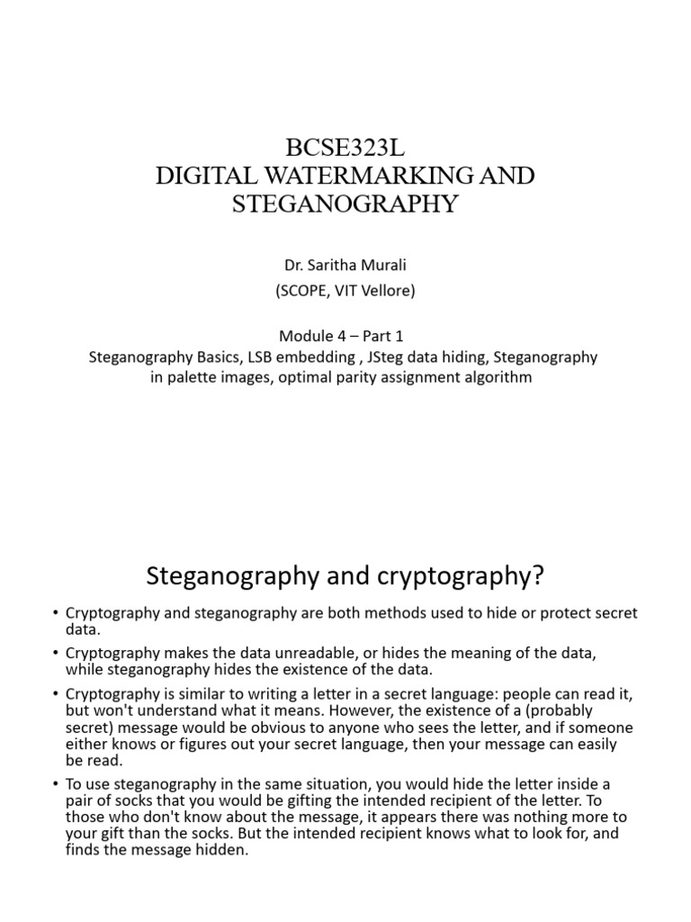 Steganography Basics and Techniques | PDF | Data Compression | Rgb ...