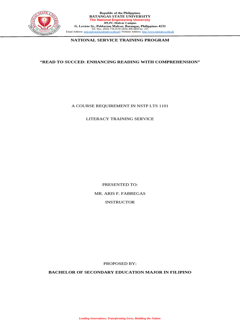 Enhancing Reading Comprehension Program | PDF | Reading Comprehension ...