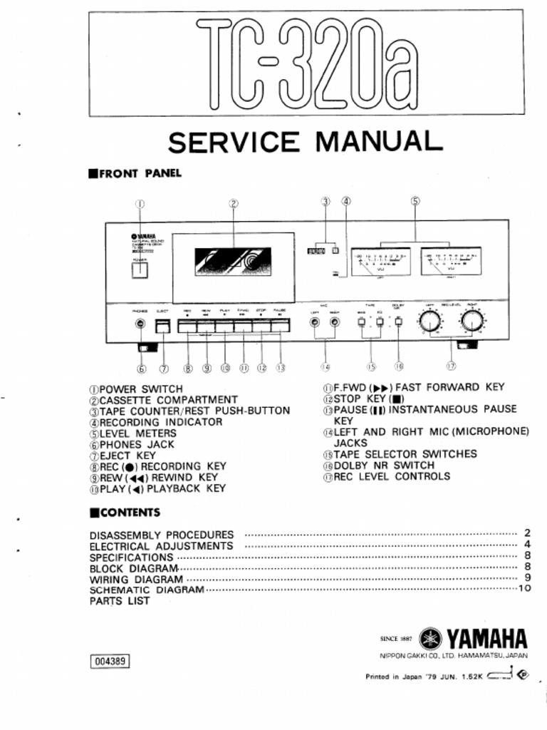 Yamaha TC 320a | PDF