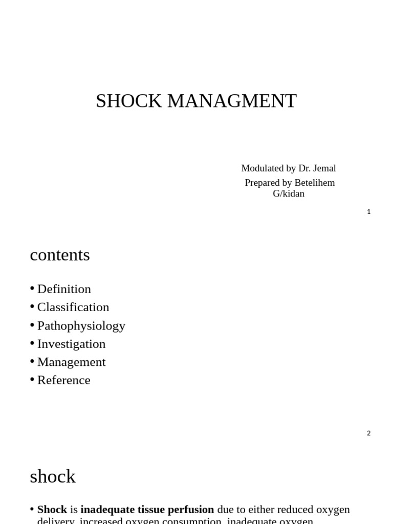 Comprehensive Guide to Shock Management | PDF | Shock (Circulatory ...