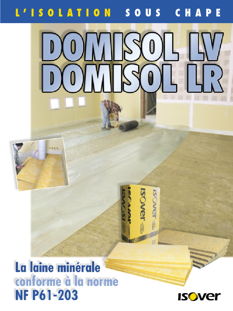 Isolation sous chape : solutions DOMISOL | PDF | Transfert thermique ...
