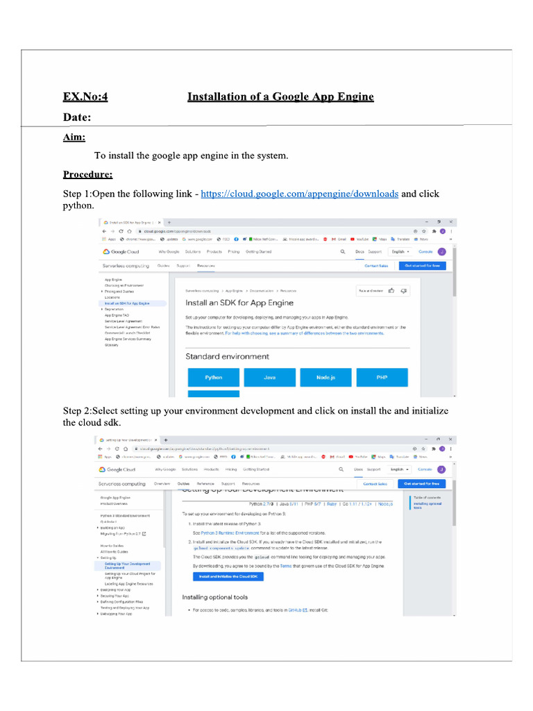 Ex 4 - Cloud Computing | PDF