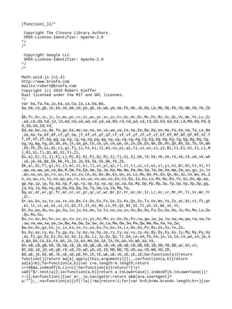 Math.uuid.js Library Overview | PDF | Computer Science | Software ...