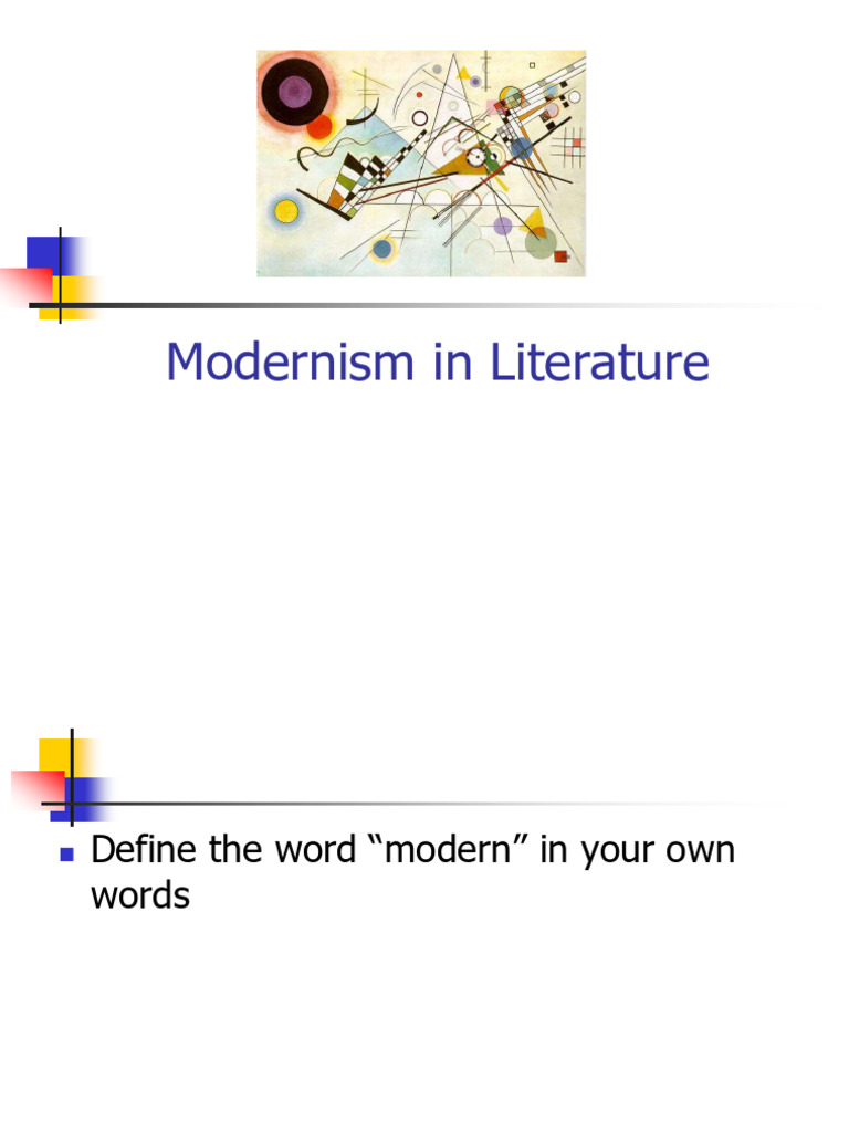 Understanding Modernism in Literature | PDF | Modernism | Poetry