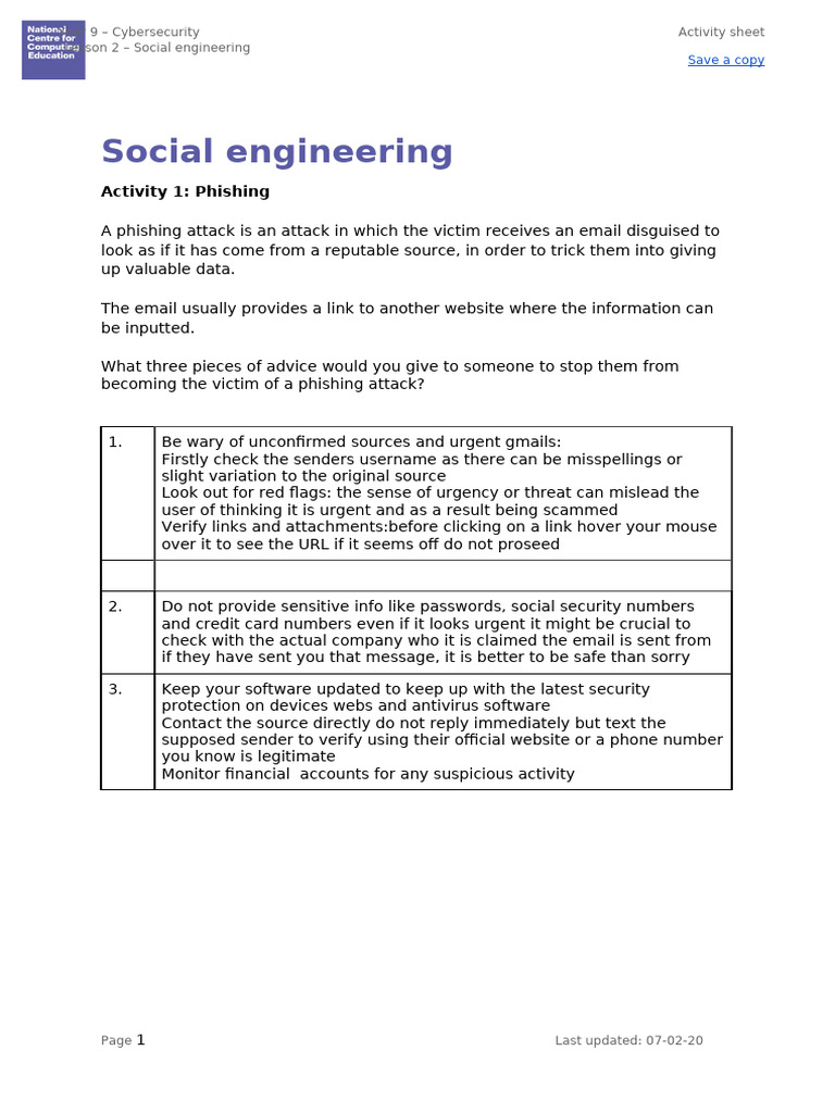 Recognizing Blagging Emails | PDF | Phishing | Social Engineering ...