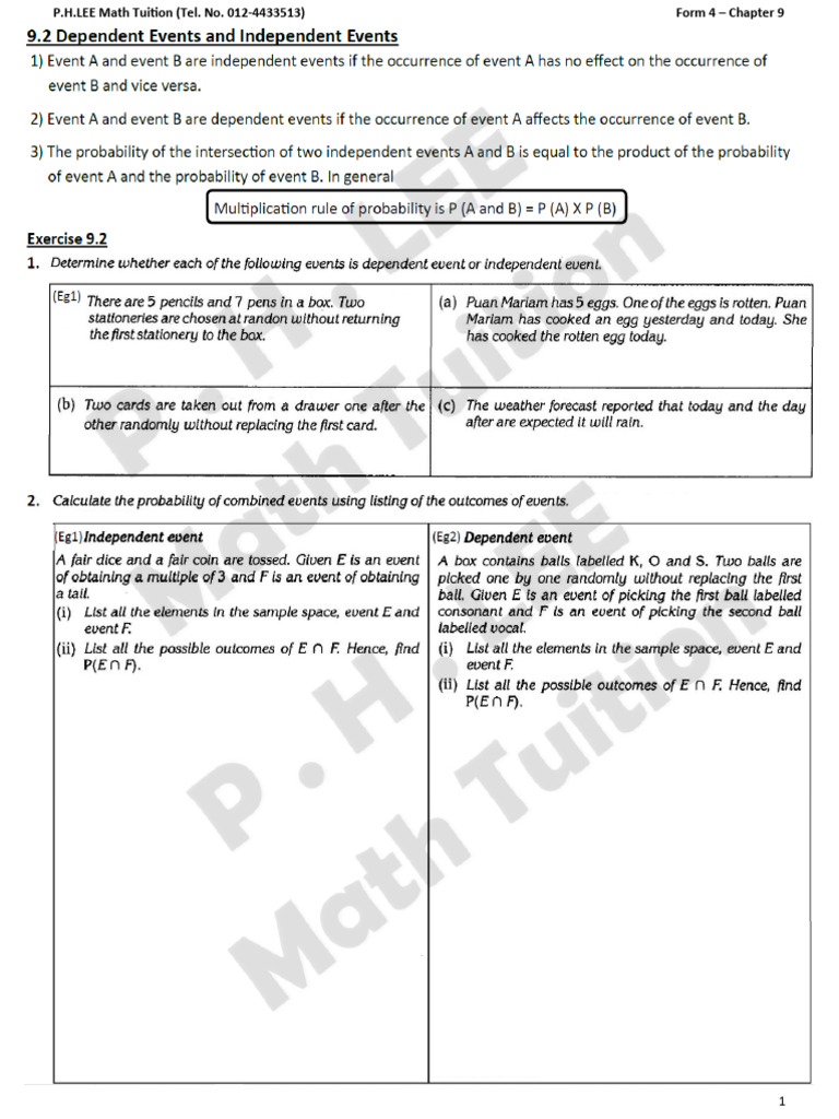 F4 Maths Chp9.2 Updated | PDF
