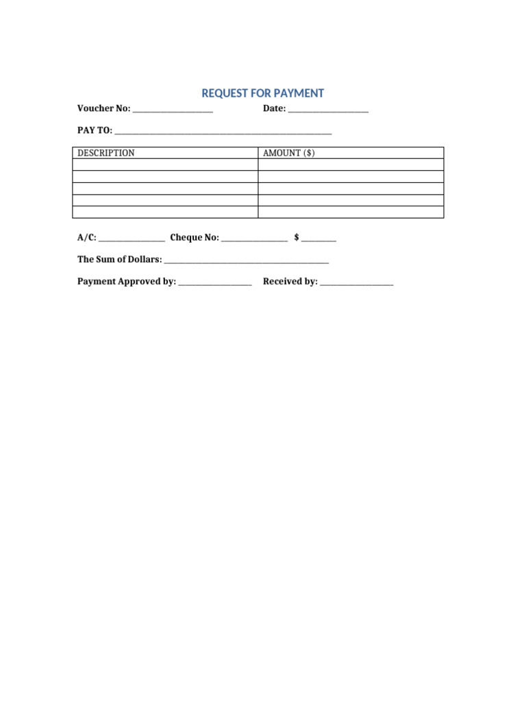 Request For Payment | PDF