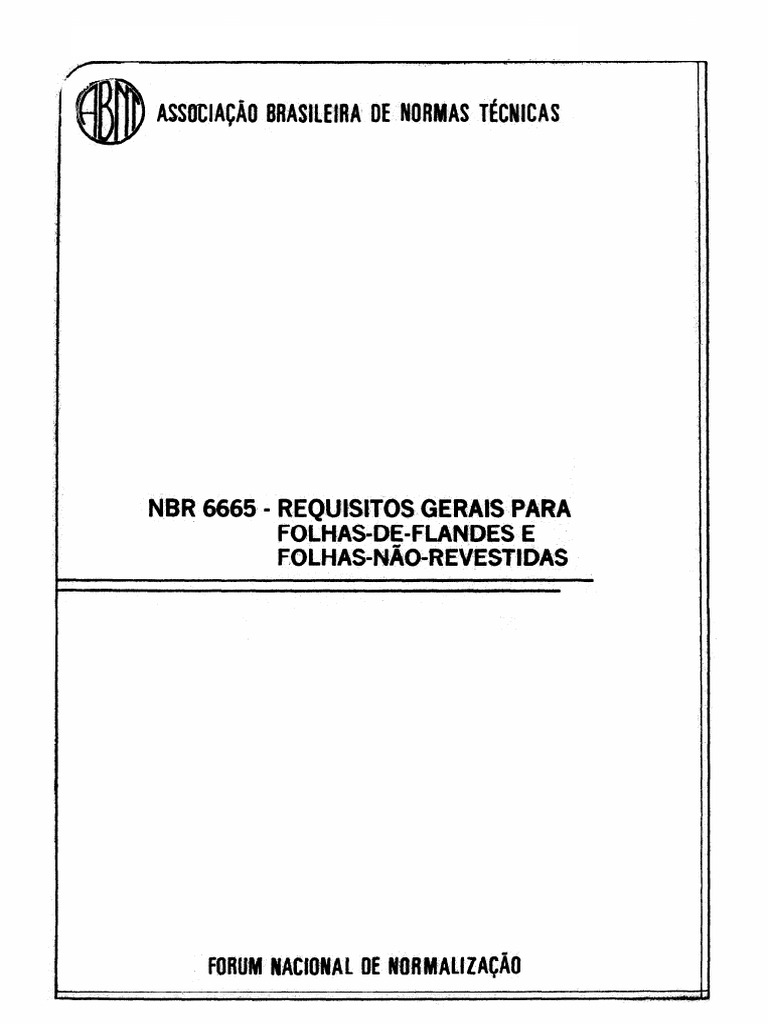 Requisitos NBR 6665 para Folhas de Flandres | PDF