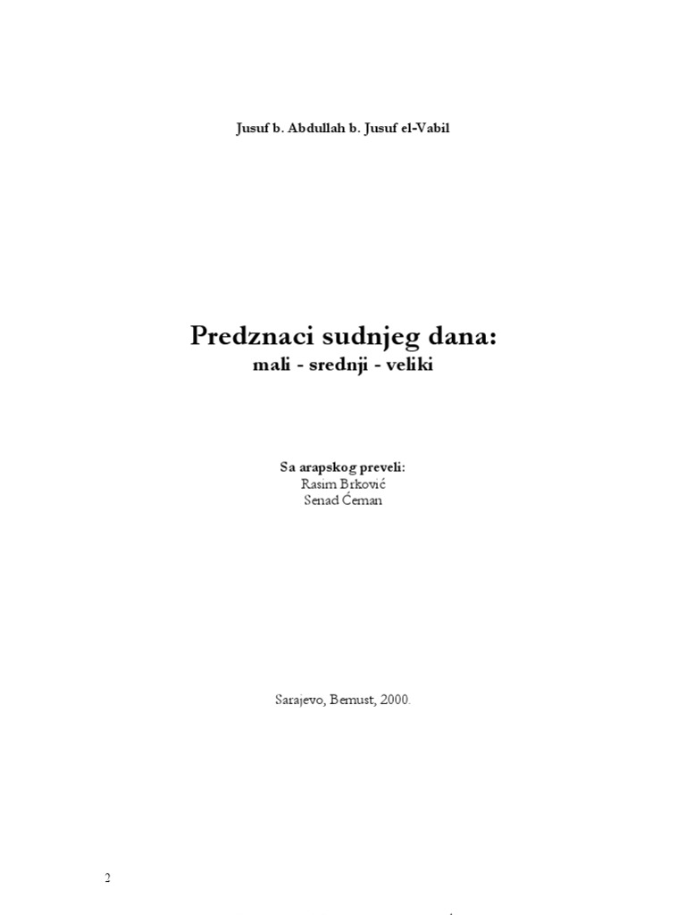 Predznaci Sudnjeg Da | PDF