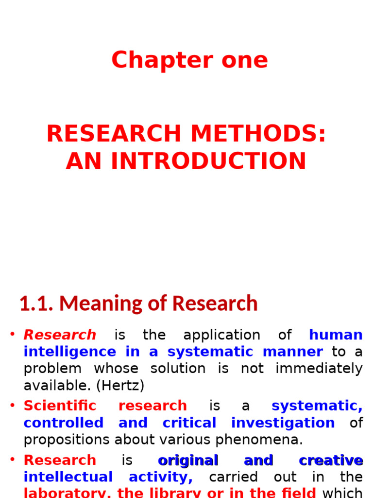 Introduction to Research Methods | PDF | Science | Scientific Method