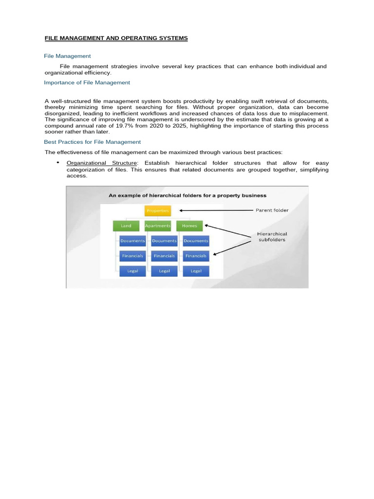 File Management and Operating Systems Guide | PDF | Operating System ...