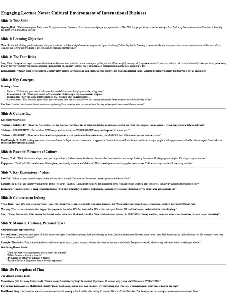 Cultural Insights for Global Business | PDF